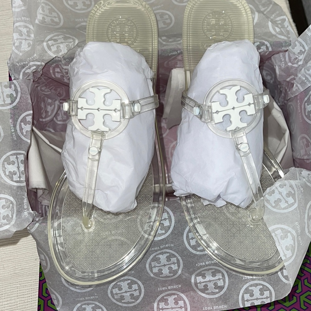 Tory Burch clear jelly sandals 6